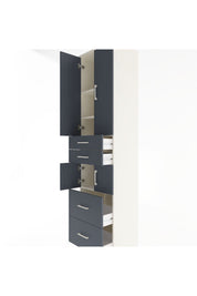 Hyperion Dolap 4 Raflı 4 Çekmeceli 4 Kapaklı 60x44x243 Aytaşı-Antrasit