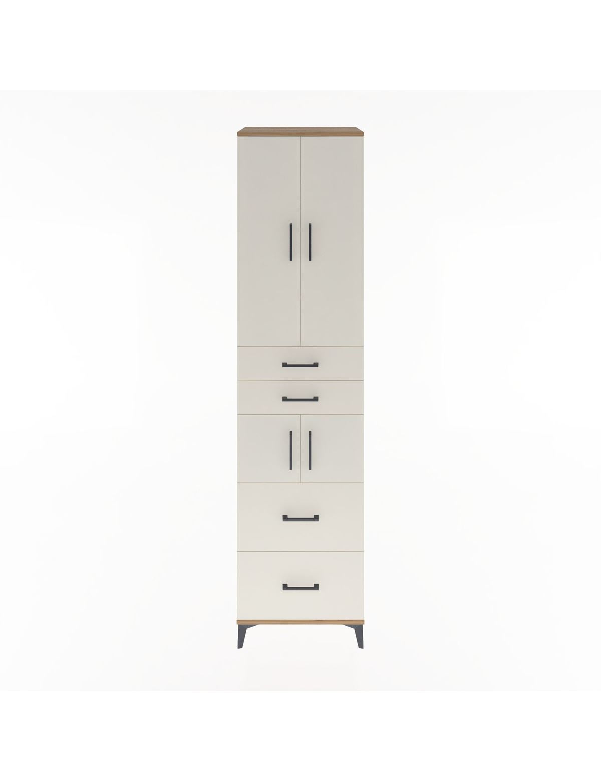 Hyperion Dolap 4 Raflı 4 Çekmeceli 4 Kapaklı 60x44x243 Çam-Aytaşı