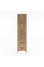 Hyperion Dolap 4 Raflı 4 Çekmeceli 4 Kapaklı 60x44x243 Çam-Çam