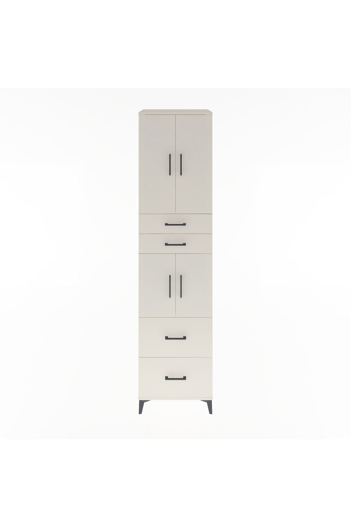 Hyperion Dolap 3 Raflı 4 Çekmeceli 4 Kapaklı 60x44x243 Aytaşı-Aytaşı