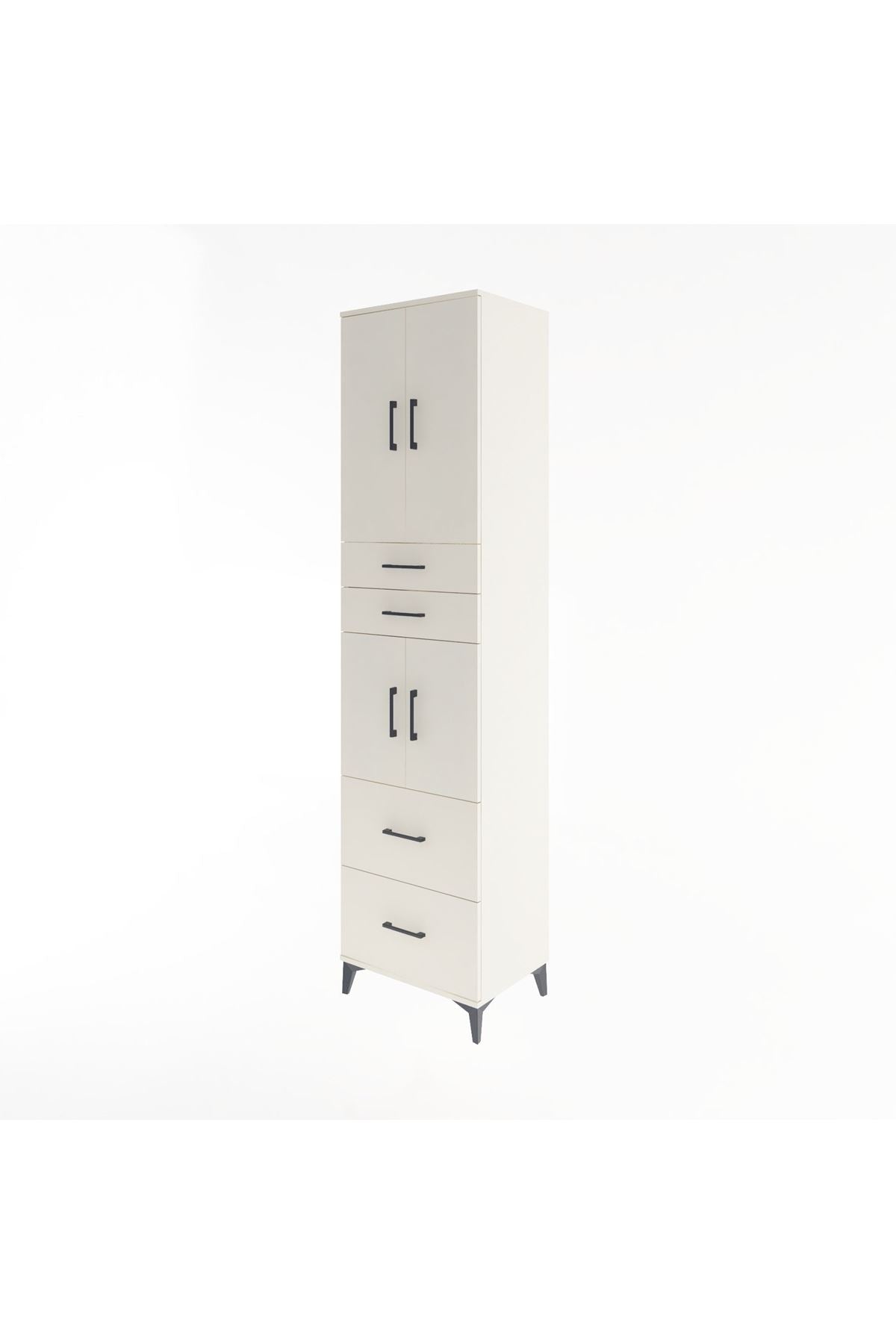 Hyperion Dolap 3 Raflı 4 Çekmeceli 4 Kapaklı 60x44x243 Aytaşı-Aytaşı