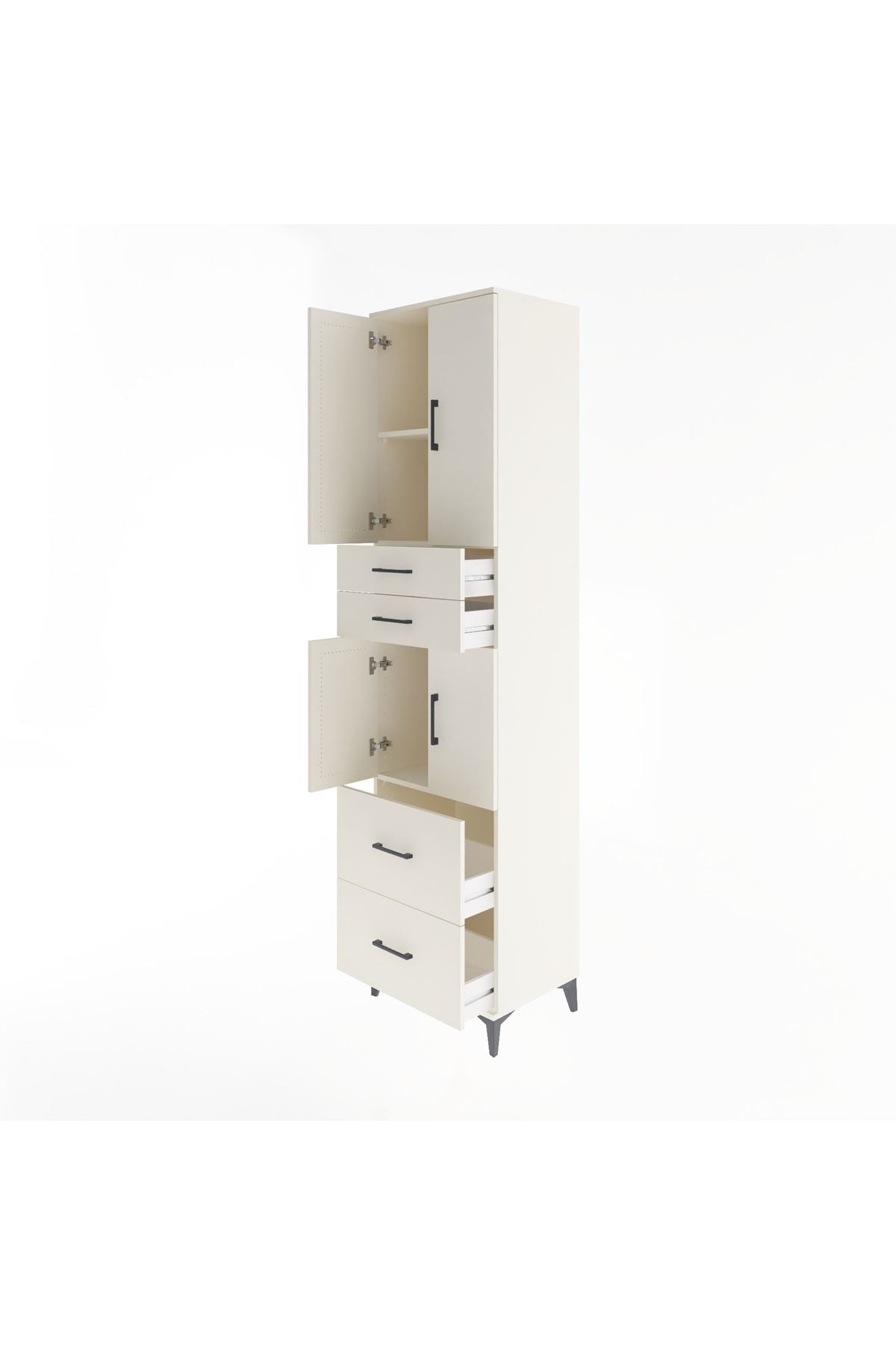 Hyperion Dolap 3 Raflı 4 Çekmeceli 4 Kapaklı 60x44x243 Aytaşı-Aytaşı