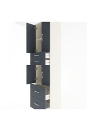 Hyperion Dolap 3 Raflı 4 Çekmeceli 4 Kapaklı 60x44x243 Aytaşı-Antrasit