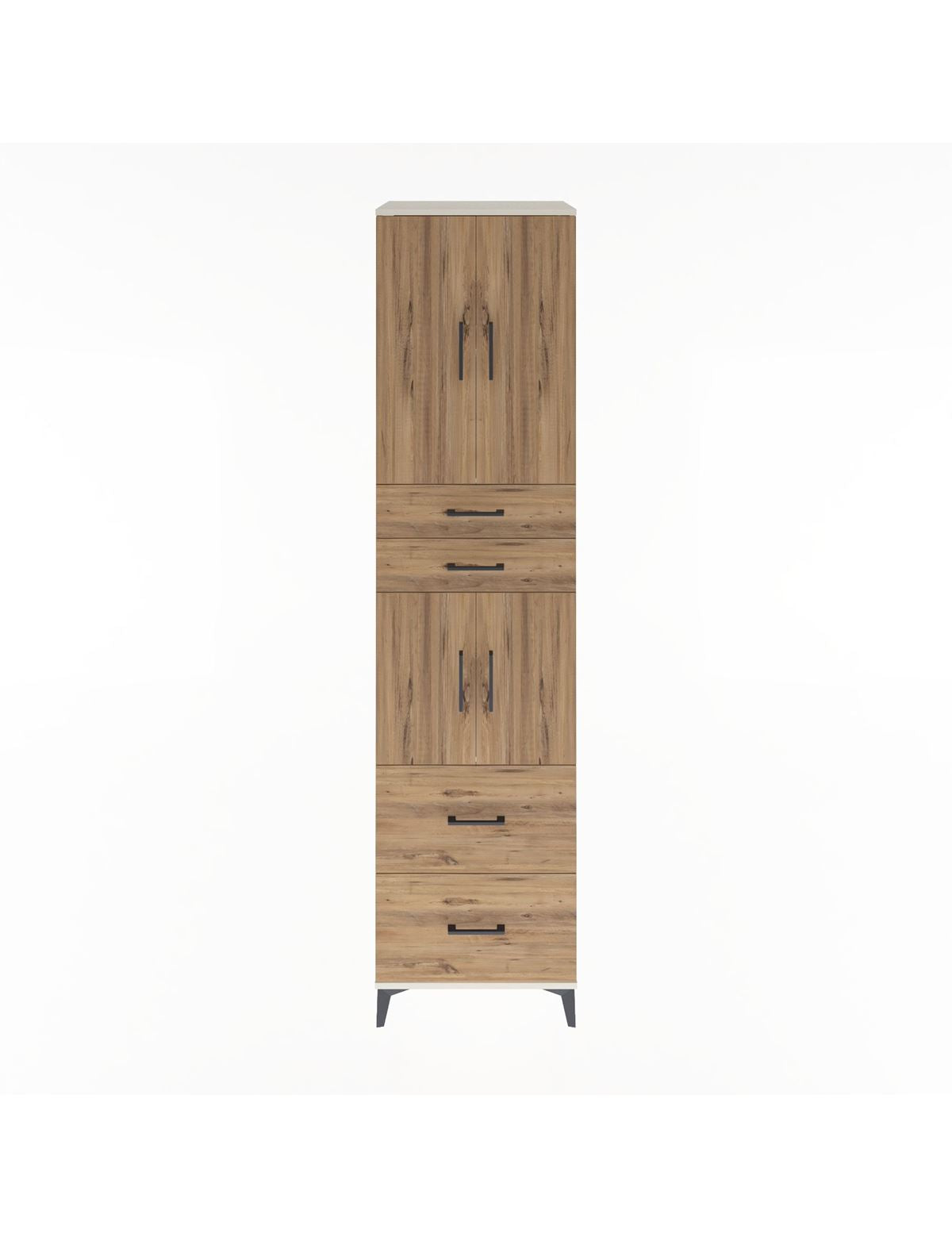 Hyperion Dolap 3 Raflı 4 Çekmeceli 4 Kapaklı 60x44x243 Aytaşı-Çam