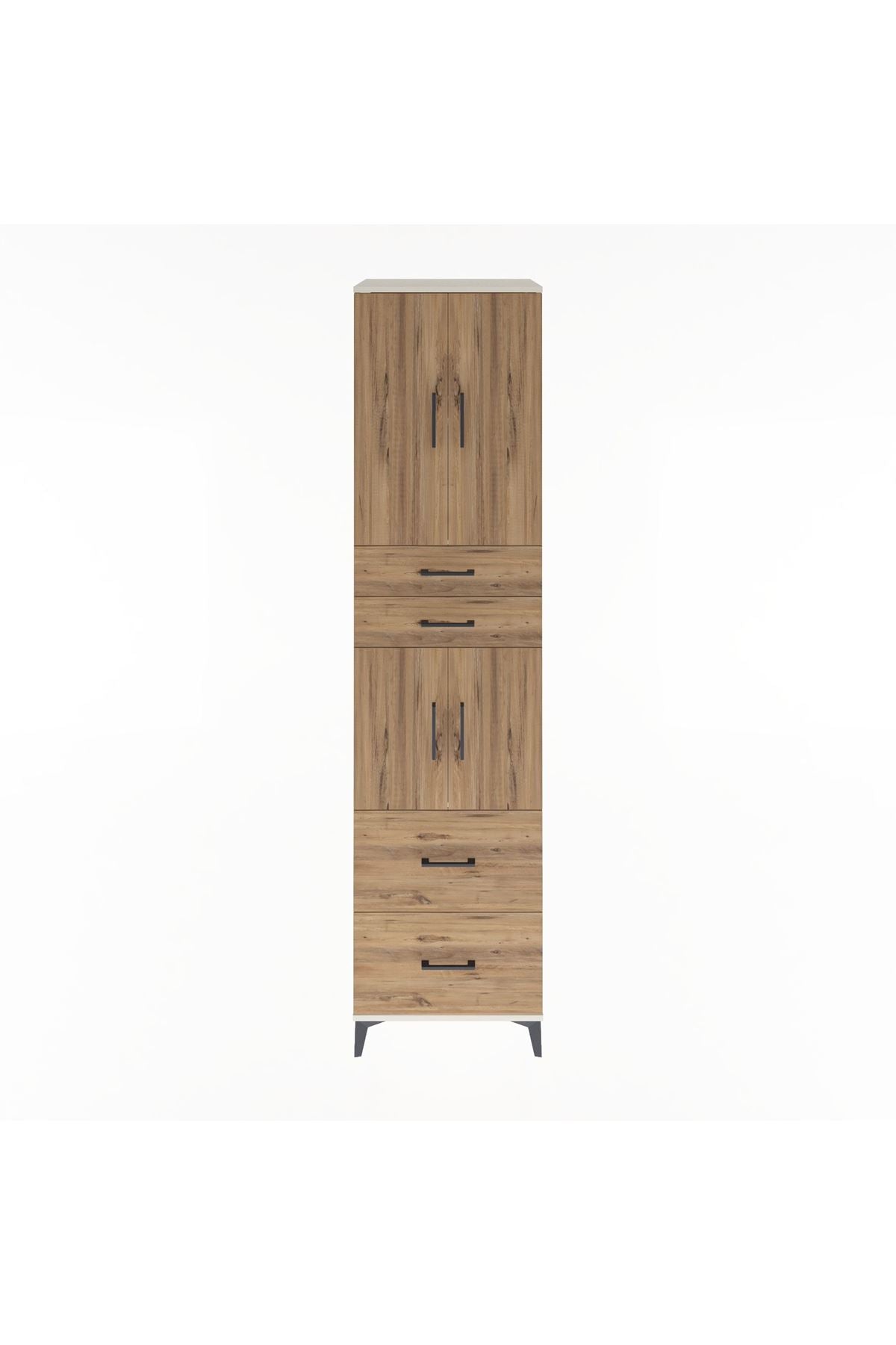 Hyperion Dolap 3 Raflı 4 Çekmeceli 4 Kapaklı 60x44x243 Aytaşı-Çam