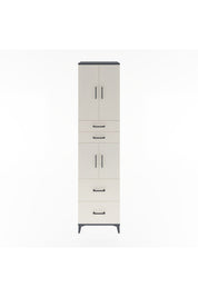 Hyperion Dolap 3 Raflı 4 Çekmeceli 4 Kapaklı 60x44x243 Antrasit-Aytaşı