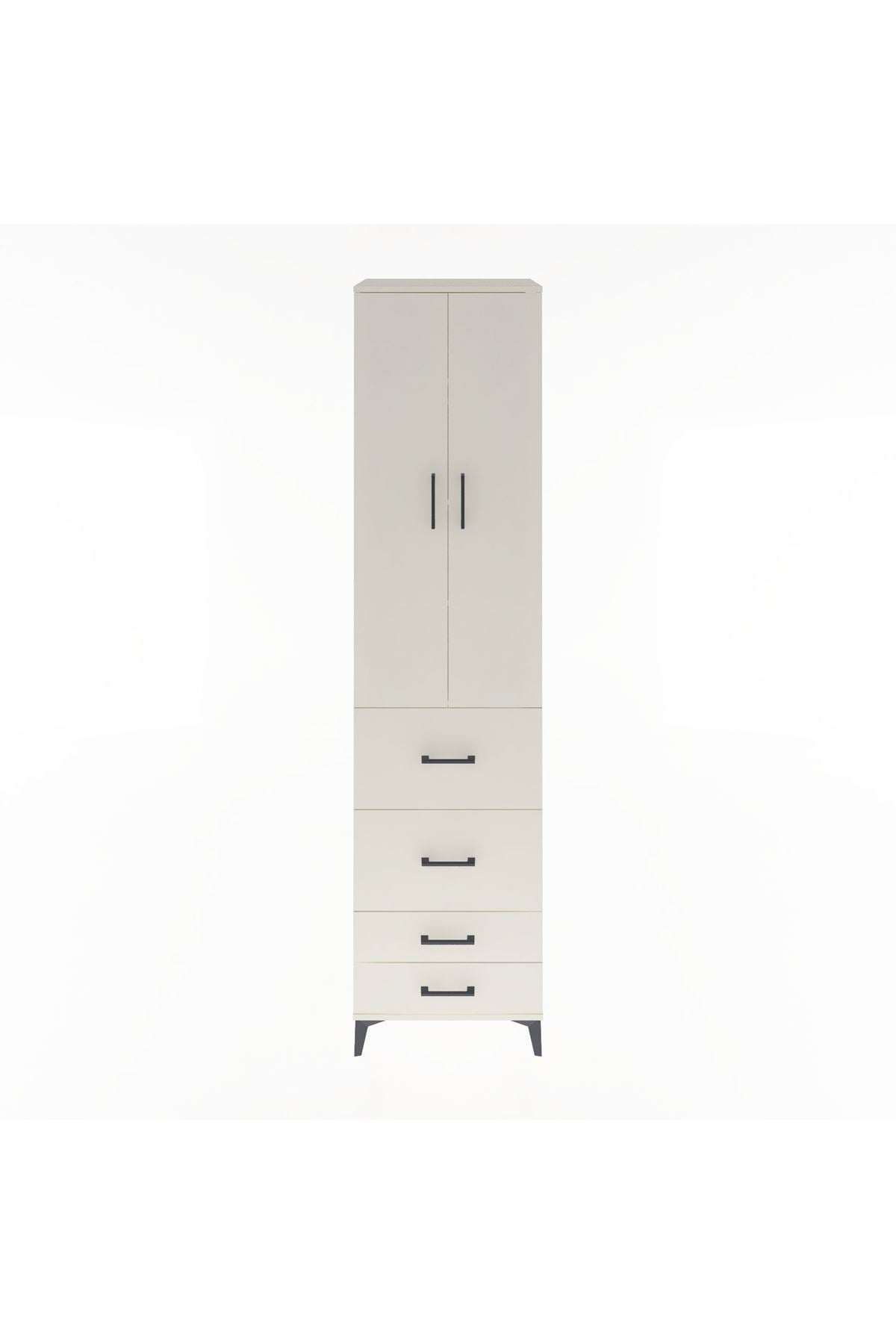 Hyperion Dolap 4 Raflı 4 Çekmeceli 2 Kapaklı 60x44x243 Aytaşı-Aytaşı