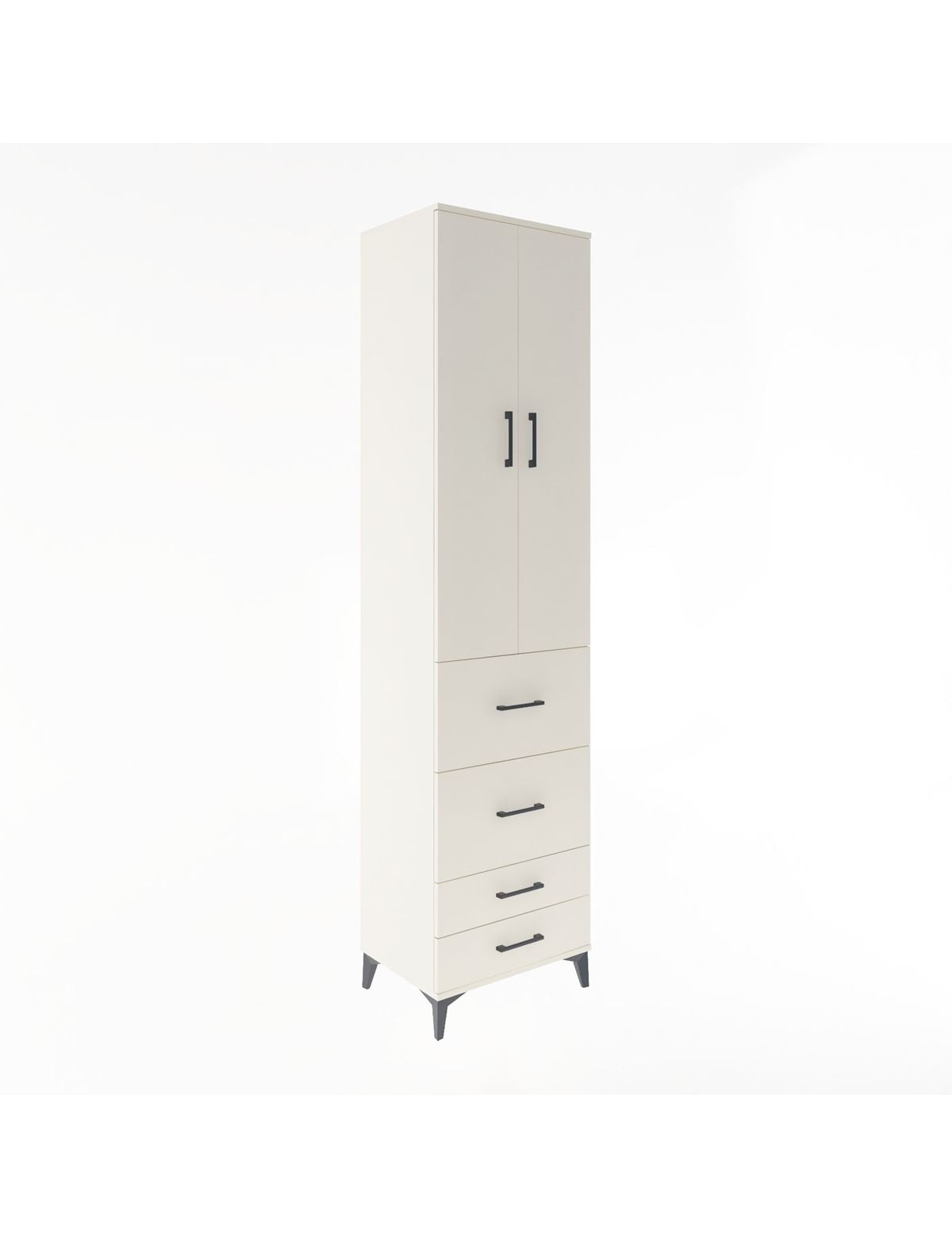 Hyperion Dolap 4 Raflı 4 Çekmeceli 2 Kapaklı 60x44x243 Aytaşı-Aytaşı