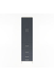 Hyperion Dolap 4 Raflı 4 Çekmeceli 2 Kapaklı 60x44x243 Aytaşı-Antrasit
