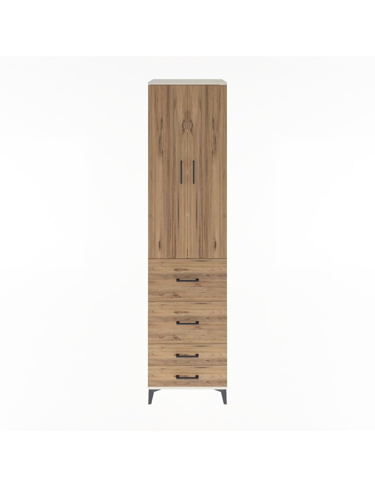 Hyperion Dolap 4 Raflı 4 Çekmeceli 2 Kapaklı 60x44x243 Aytaşı-Çam