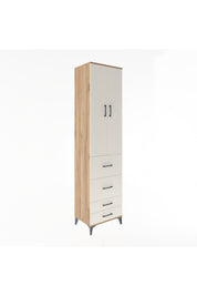 Hyperion Dolap 4 Raflı 4 Çekmeceli 2 Kapaklı 60x44x243 Çam-Aytaşı