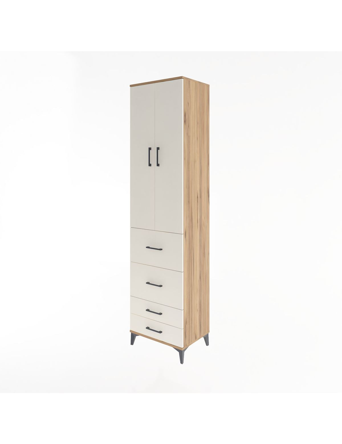 Hyperion Dolap 4 Raflı 4 Çekmeceli 2 Kapaklı 60x44x243 - S65M060V7B
