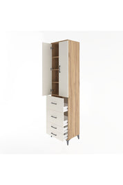Hyperion Dolap 4 Raflı 4 Çekmeceli 2 Kapaklı 60x44x243 Çam-Aytaşı