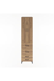 Hyperion Dolap 4 Raflı 4 Çekmeceli 2 Kapaklı 60x44x243 Çam-Çam