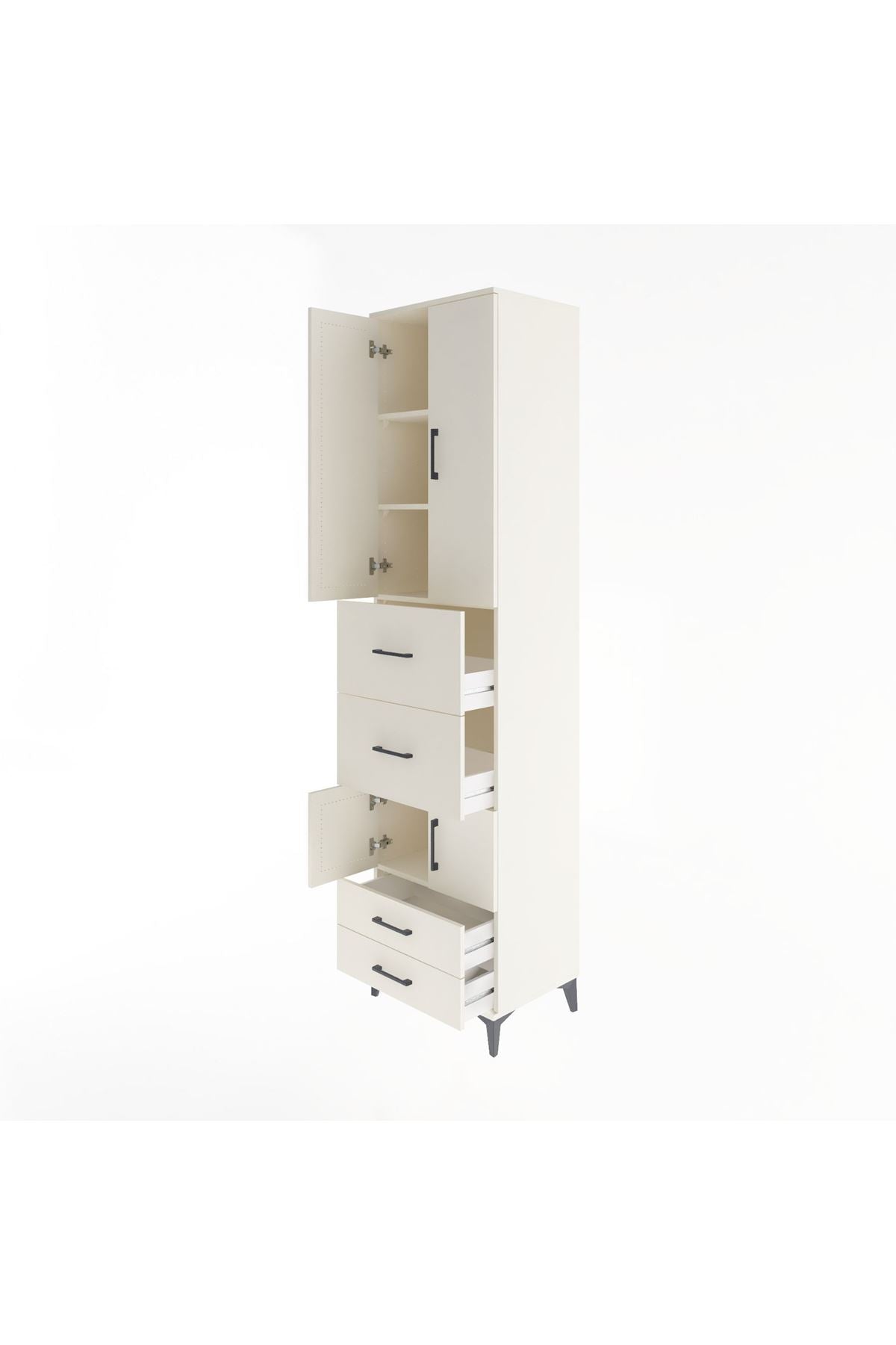 Hyperion Dolap 4 Raflı 4 Çekmeceli 4 Kapaklı 60x44x243 Aytaşı-Aytaşı