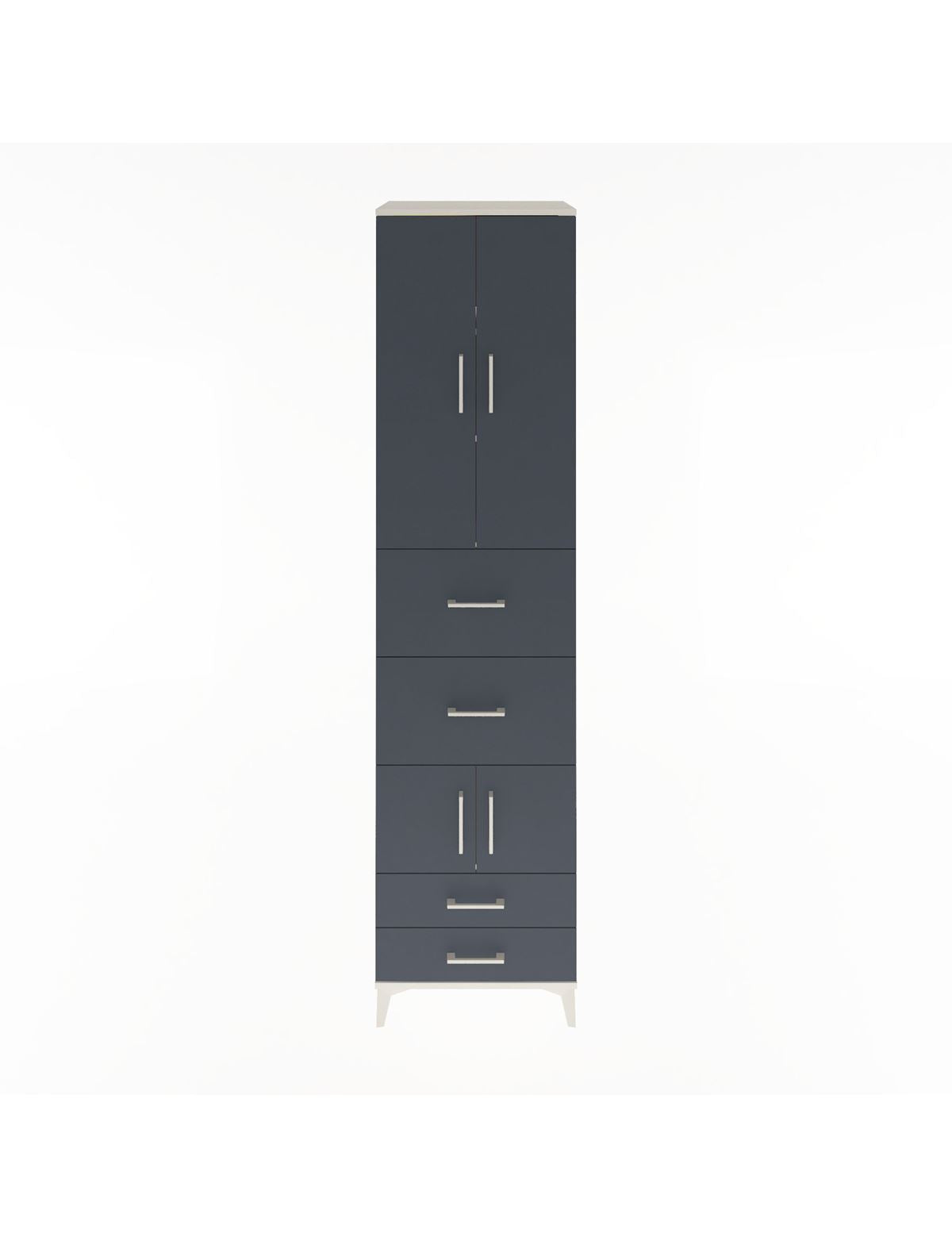 Hyperion Dolap 4 Raflı 4 Çekmeceli 4 Kapaklı 60x44x243 Aytaşı-Antrasit
