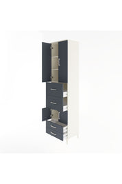 Hyperion Dolap 4 Raflı 4 Çekmeceli 4 Kapaklı 60x44x243 Aytaşı-Antrasit