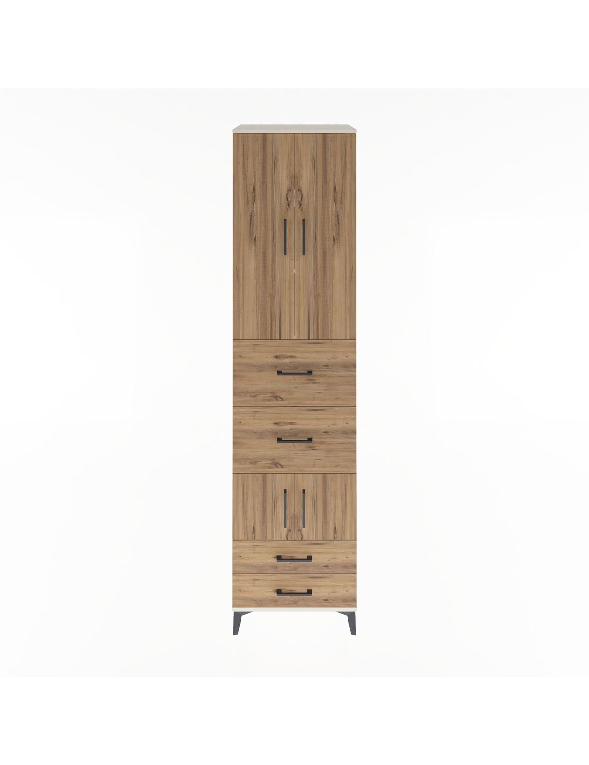 Hyperion Dolap 4 Raflı 4 Çekmeceli 4 Kapaklı 60x44x243 Aytaşı-Çam