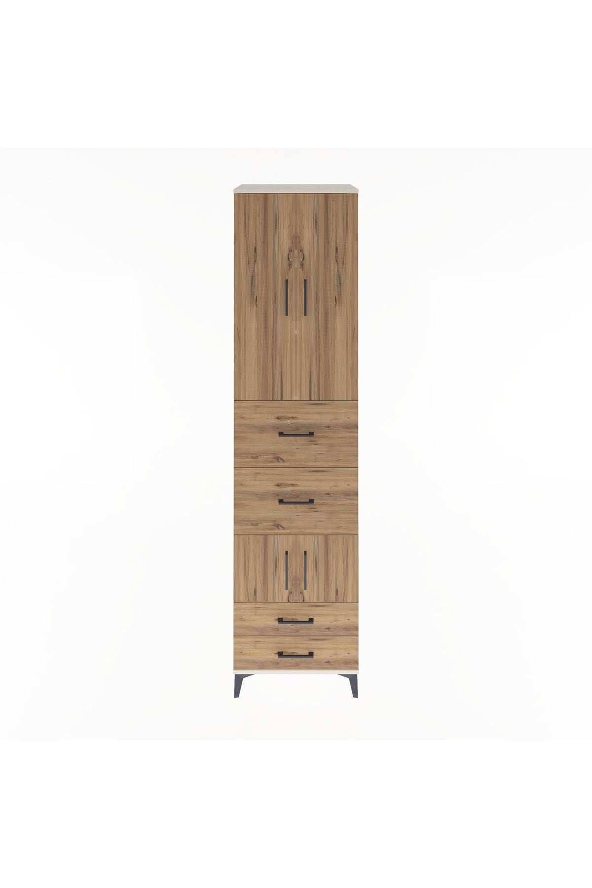 Hyperion Dolap 4 Raflı 4 Çekmeceli 4 Kapaklı 60x44x243 Aytaşı-Çam