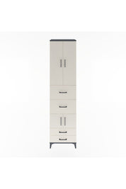 Hyperion Dolap 4 Raflı 4 Çekmeceli 4 Kapaklı 60x44x243 Antrasit-Aytaşı