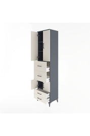Hyperion Dolap 4 Raflı 4 Çekmeceli 4 Kapaklı 60x44x243 Antrasit-Aytaşı