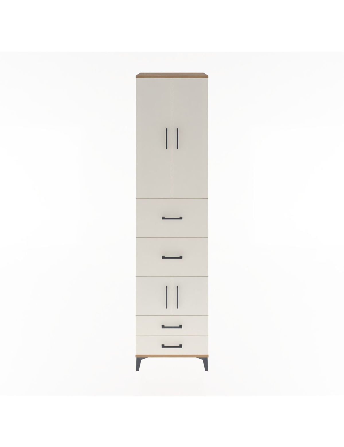 Hyperion Dolap 4 Raflı 4 Çekmeceli 4 Kapaklı 60x44x243 Çam-Aytaşı