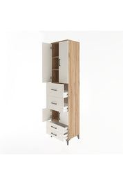 Hyperion Dolap 4 Raflı 4 Çekmeceli 4 Kapaklı 60x44x243 Çam-Aytaşı