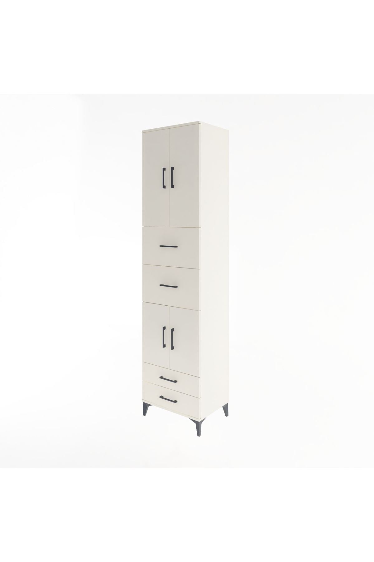 Hyperion Dolap 3 Raflı 4 Çekmeceli 4 Kapaklı 60x44x243 - S65M062V1B