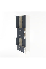 Hyperion Dolap 3 Raflı 4 Çekmeceli 4 Kapaklı 60x44x243 - S65M062V2B