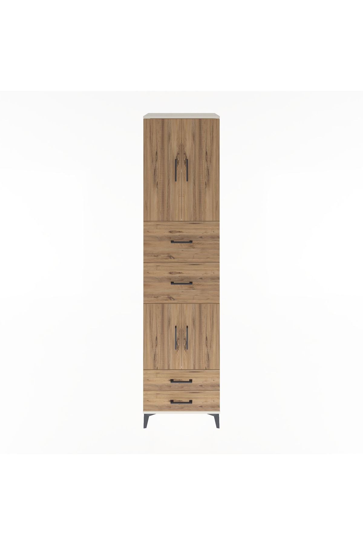 Hyperion Dolap 3 Raflı 4 Çekmeceli 4 Kapaklı 60x44x243 Aytaşı-Çam