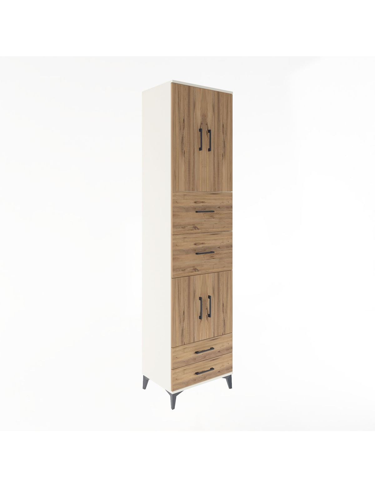 Hyperion Dolap 3 Raflı 4 Çekmeceli 4 Kapaklı 60x44x243 - S65M062V3B