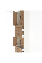 Hyperion Dolap 3 Raflı 4 Çekmeceli 4 Kapaklı 60x44x243 Aytaşı-Çam