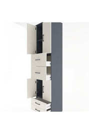 Hyperion Dolap 3 Raflı 4 Çekmeceli 4 Kapaklı 60x44x243 - S65M062V4B