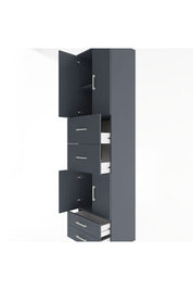 Hyperion Dolap 3 Raflı 4 Çekmeceli 4 Kapaklı 60x44x243 - S65M062V5B
