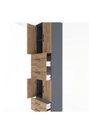 Hyperion Dolap 3 Raflı 4 Çekmeceli 4 Kapaklı 60x44x243 - S65M062V6B