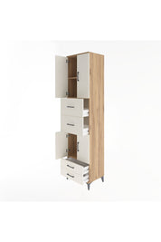 Hyperion Dolap 3 Raflı 4 Çekmeceli 4 Kapaklı 60x44x243 Çam-Aytaşı