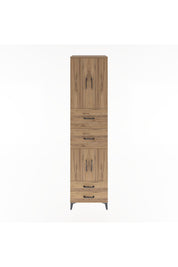Hyperion Dolap 3 Raflı 4 Çekmeceli 4 Kapaklı 60x44x243 Çam-Çam