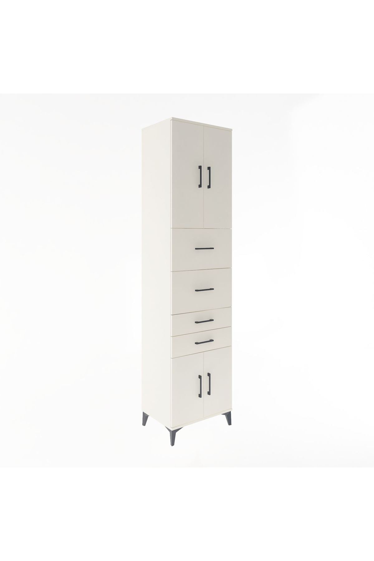 Hyperion Dolap 2 Raflı 4 Çekmeceli 4 Kapaklı 60x44x243 Aytaşı-Aytaşı