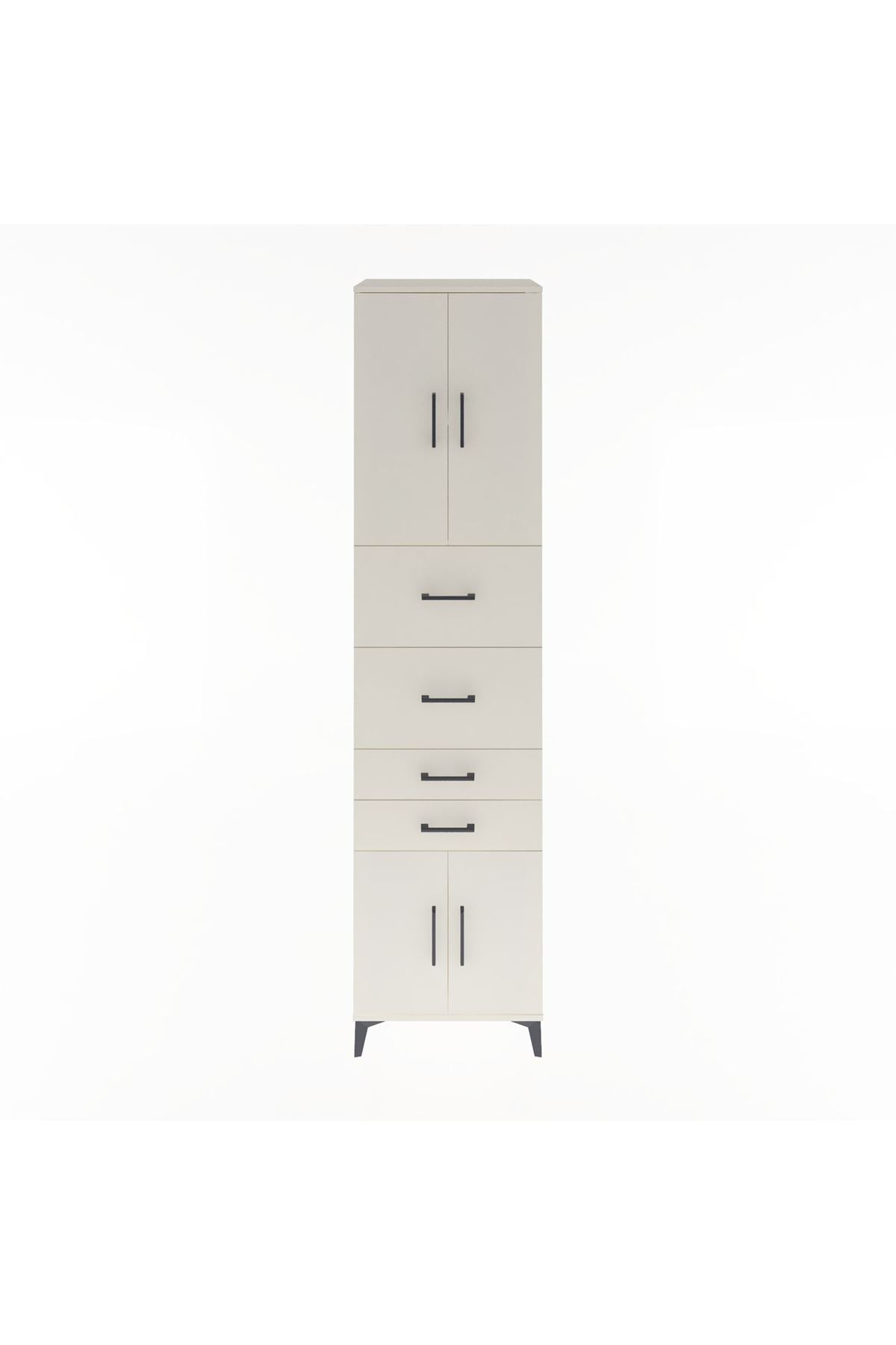 Hyperion Dolap 2 Raflı 4 Çekmeceli 4 Kapaklı 60x44x243 Aytaşı-Aytaşı