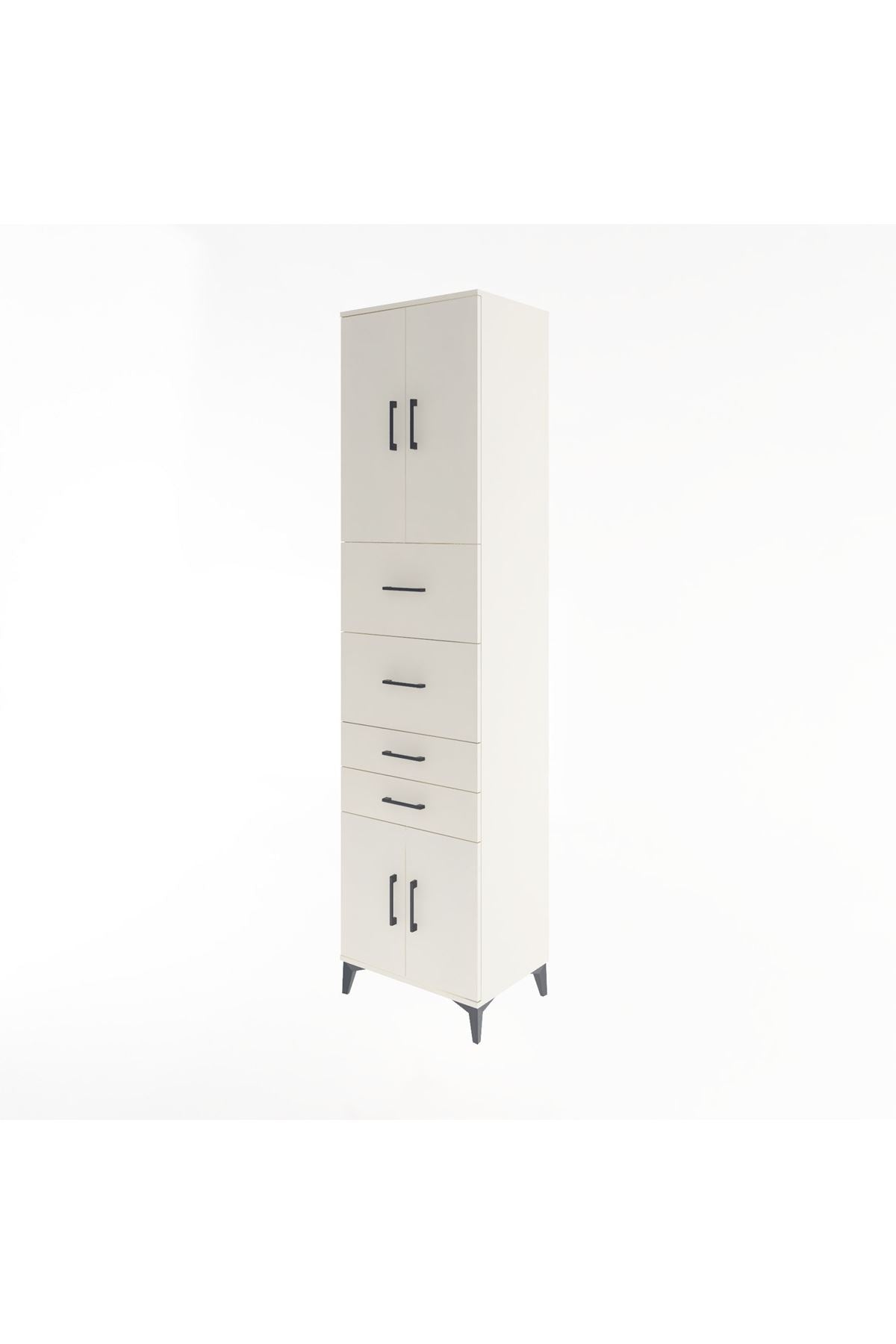 Hyperion Dolap 2 Raflı 4 Çekmeceli 4 Kapaklı 60x44x243 Aytaşı-Aytaşı