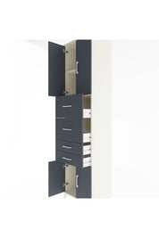 Hyperion Dolap 2 Raflı 4 Çekmeceli 4 Kapaklı 60x44x243 Aytaşı-Antrasit