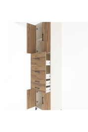 Hyperion Dolap 2 Raflı 4 Çekmeceli 4 Kapaklı 60x44x243 Aytaşı-Çam