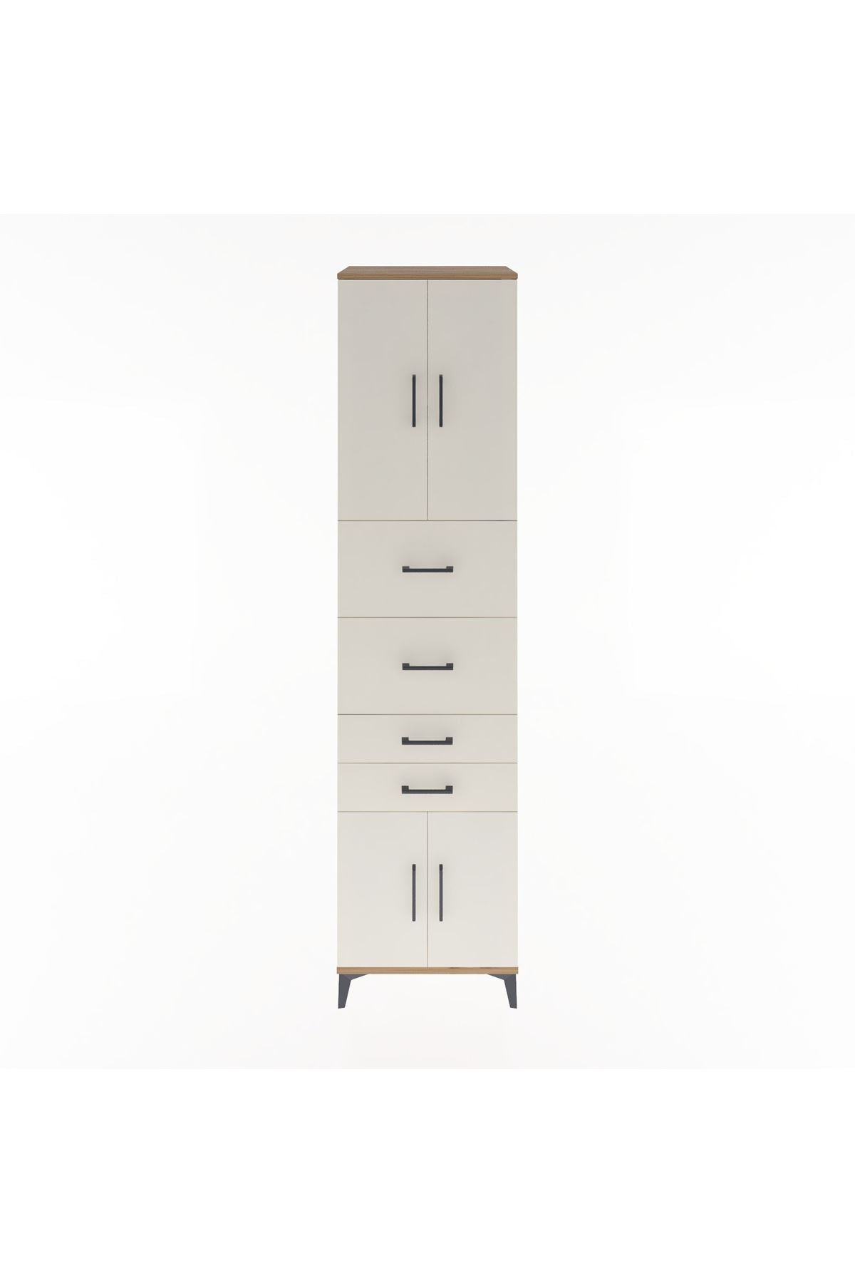 Hyperion Dolap 2 Raflı 4 Çekmeceli 4 Kapaklı 60x44x243 Çam-Aytaşı