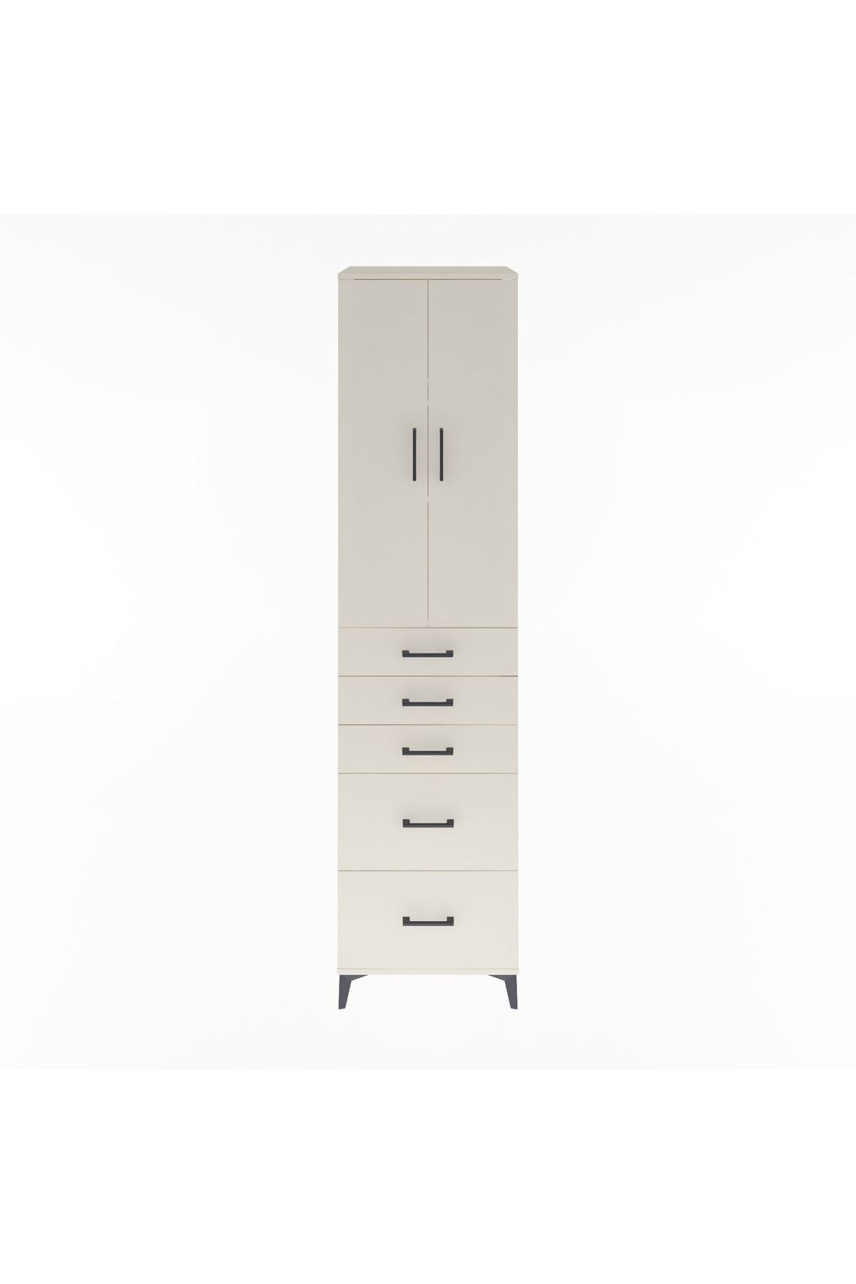 Hyperion Dolap 3 Raflı 5 Çekmeceli 2 Kapaklı 60x44x243 Aytaşı-Aytaşı