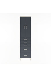 Hyperion Dolap 3 Raflı 5 Çekmeceli 2 Kapaklı 60x44x243 Aytaşı-Antrasit