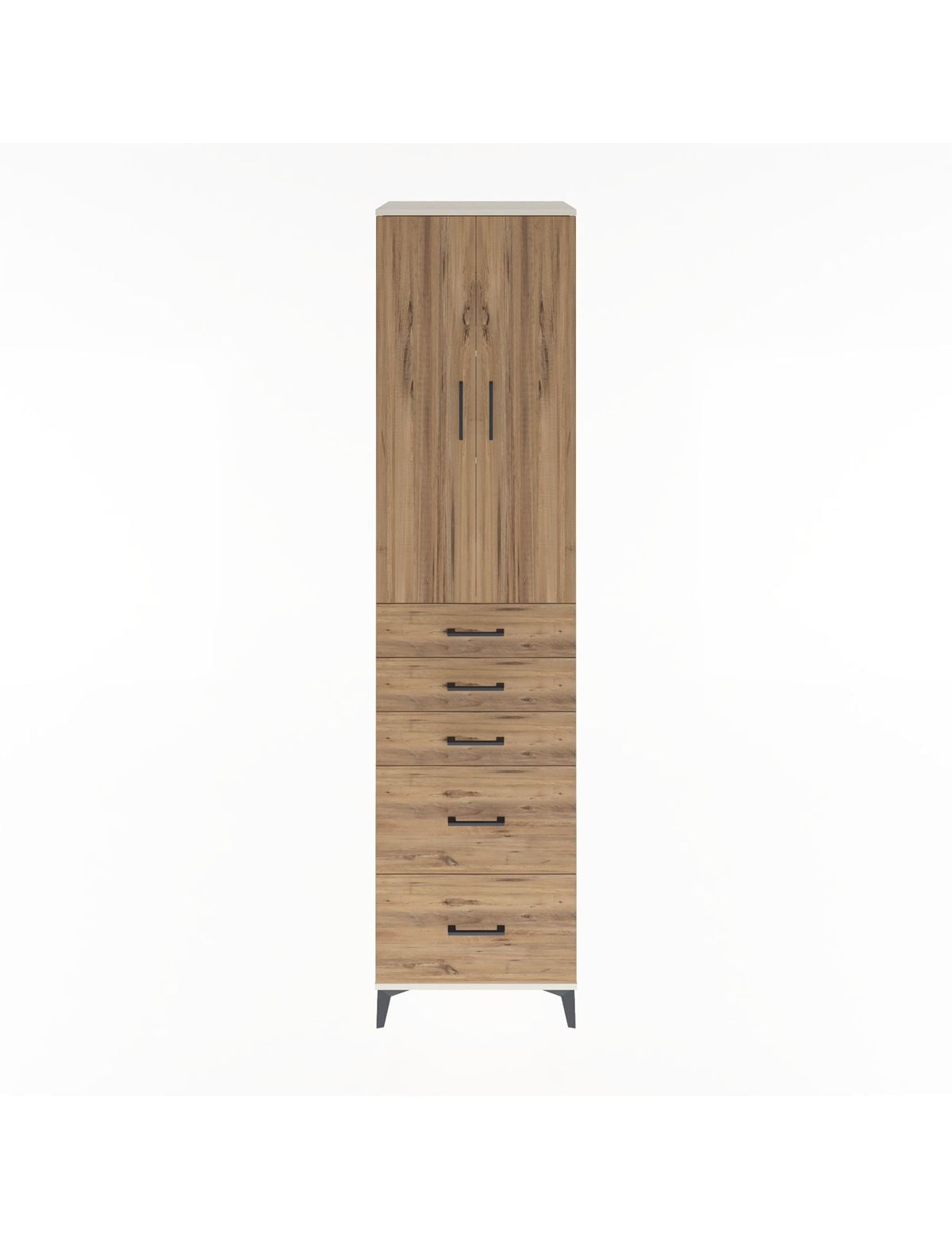 Hyperion Dolap 3 Raflı 5 Çekmeceli 2 Kapaklı 60x44x243 Aytaşı-Çam