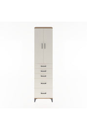 Hyperion Dolap 3 Raflı 5 Çekmeceli 2 Kapaklı 60x44x243 Çam-Aytaşı