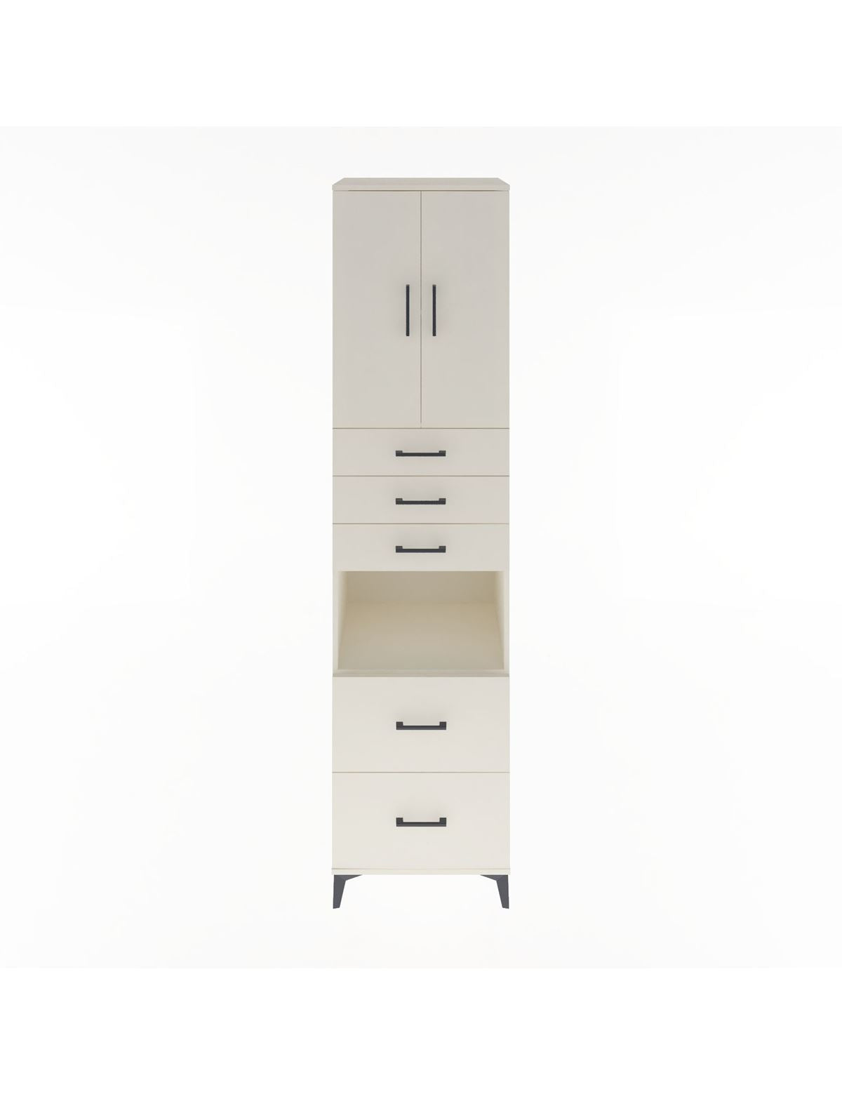 Hyperion Dolap 3 Raflı 5 Çekmeceli 2 Kapaklı 60x44x243 Aytaşı-Aytaşı