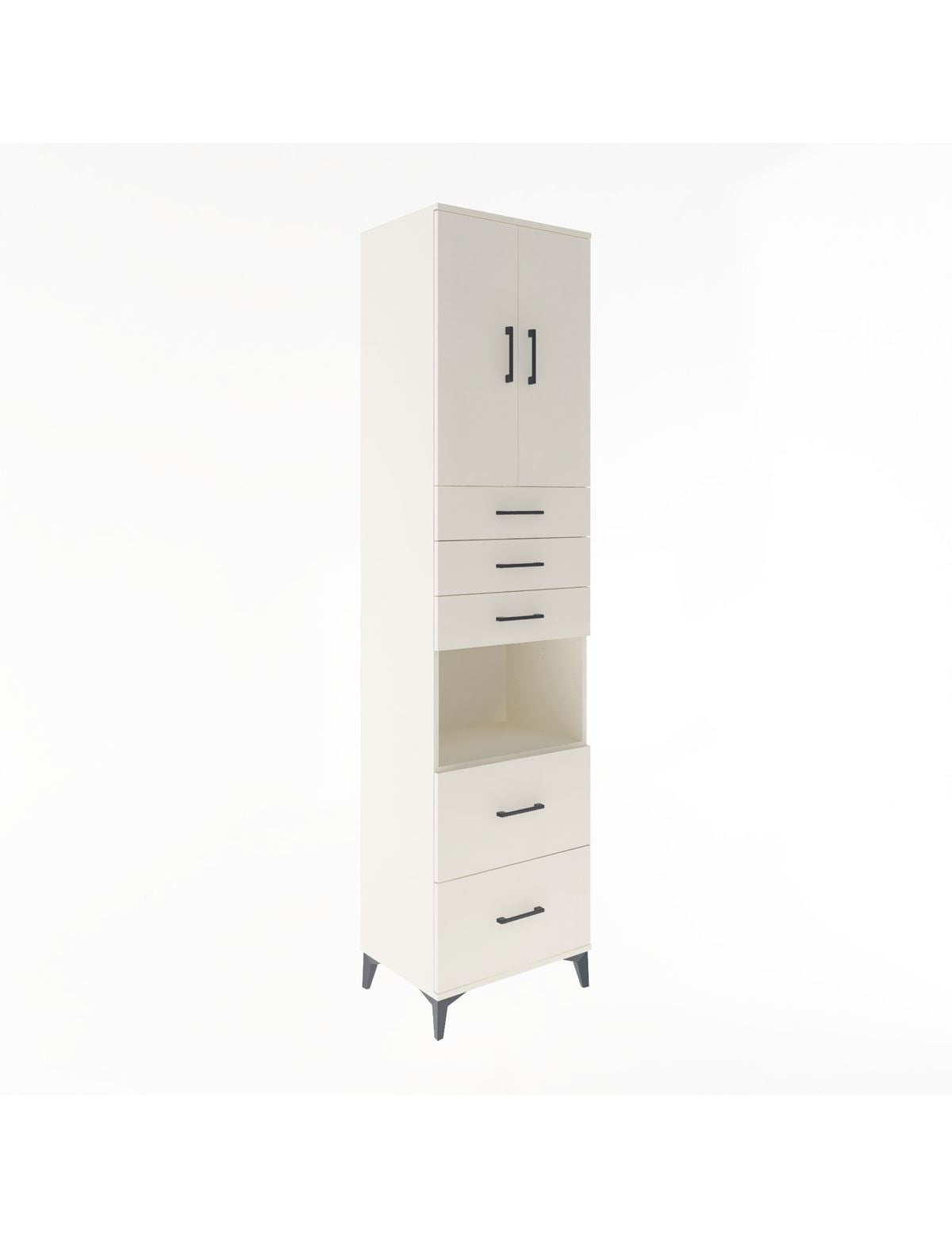 Hyperion Dolap 3 Raflı 5 Çekmeceli 2 Kapaklı 60x44x243 Aytaşı-Aytaşı