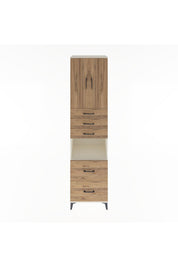 Hyperion Dolap 3 Raflı 5 Çekmeceli 2 Kapaklı 60x44x243 Aytaşı-Çam